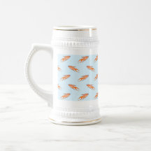 Modelo de los pescados del paraíso en azul taza de café