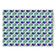 Modelo de los pescados. Pescados azules del fantas Tarjetas