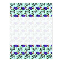 Modelo de los pescados. Pescados azules del fantas Postal