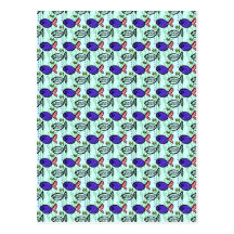 Modelo de los pescados. Pescados azules del fantas Tarjeta Postal