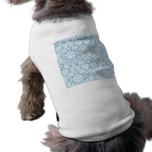 Modelo de lujo azul del damasco ropa perro