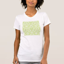 Modelo de lujo verde del damasco camisetas