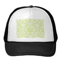Modelo de lujo verde del damasco gorra