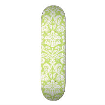 Modelo de lujo verde del damasco patín personalizado