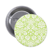 Modelo de lujo verde del damasco pin
