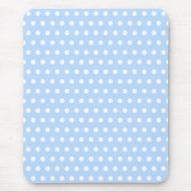 Modelo de lunar blanco y azul. Manchado Tapetes De Raton