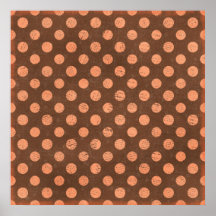 MODELO DE LUNAR CORALINO DEL NARANJA POLKADOT DE P POSTER