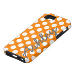 Modelo de lunar de moda con el nombre - gris anara iPhone 5 Case-Mate protector