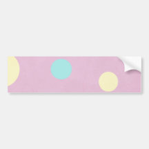 modelo de lunar en colores pastel del verano pegatina de parachoque