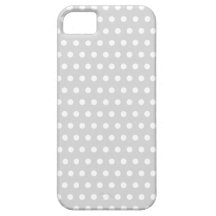 Modelo de lunar gris claro y blanco iPhone 5 Case-Mate cobertura