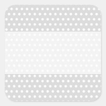 Modelo de lunar gris claro y blanco pegatina cuadradas personalizadas
