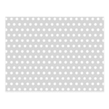 Modelo de lunar gris claro y blanco tarjetas postales