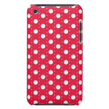 Modelo de lunar rojo barely there iPod coberturas