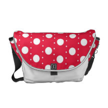 Modelo de lunar rojo bolsa messenger