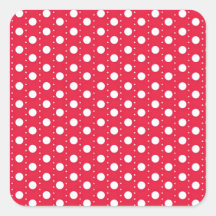 Modelo de lunar rojo calcomania cuadrada personalizada