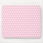 Modelo de lunar rosado y blanco. Manchado Tapetes De Raton