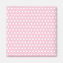Modelo de lunar rosado y blanco. Manchado Imán Para Frigorifico