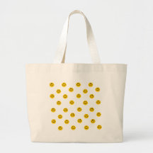 Modelo de lunar sonriente amarillo bolsas de mano