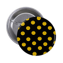 Modelo de lunar sonriente amarillo pins