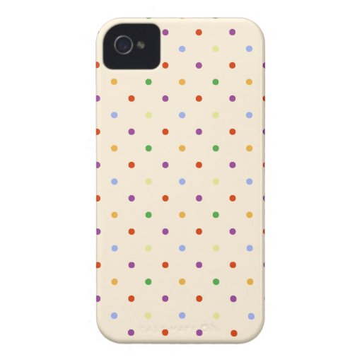 modelo de lunares multicolor del arco iris menudo  iPhone 4 funda
