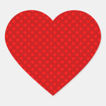Modelo de lunares rojo pegatina corazon personalizadas