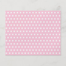 Modelo de lunares rosado y blanco tarjeta publicitaria