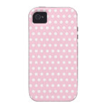 Modelo de lunares rosado y blanco iPhone 4/4S carcasa