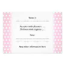 Modelo de lunares rosado y blanco invitacion personalizada