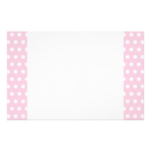 Modelo de lunares rosado y blanco papeleria