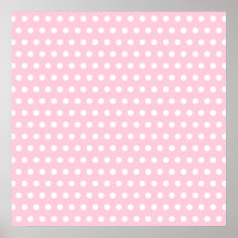 Modelo de lunares rosado y blanco poster