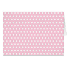 Modelo de lunares rosado y blanco tarjeton