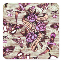 Modelo de mariposa verdadero de Surfabilly del amo pegatinas