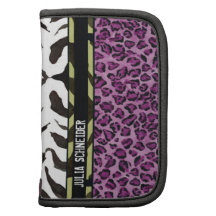 Modelo de moda elegante de la cebra del leopardo d organizador