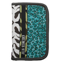 Modelo de moda elegante de la cebra del leopardo d organizadores