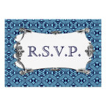 Modelo de mosaico (azul) (boda) comunicado personalizado