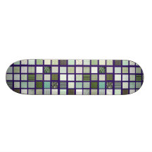 Modelo de mosaico verde del edredón monopatin personalizado