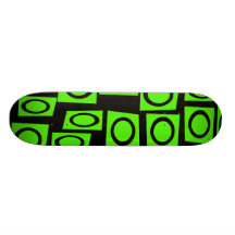 Modelo de neón negro del cuadrado del círculo de l patineta personalizada