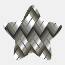 Modelo de plata del metal calcomanias forma de estrella