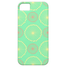 Modelo de puntos verde elegante floral femenino tr iPhone 5 protectores