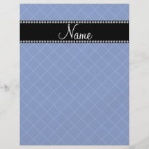 Modelo de rejilla azul conocido personalizado tarjetas informativas