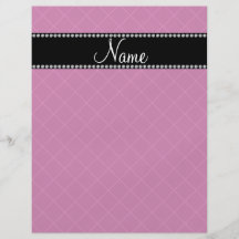 Modelo de rejilla rosado conocido personalizado flyer personalizado