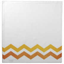Modelo de zigzag anaranjado y amarillo servilletas de papel