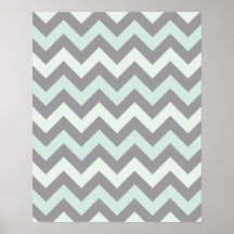 modelo de zigzag azul de la espuma del mar posters