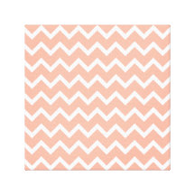Modelo de zigzag coralino y blanco impresion en lona
