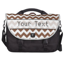 Modelo de zigzag de Brown Chevron Bolsa De Ordenador