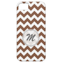 Modelo de zigzag de Brown Chevron iPhone 5 Protector