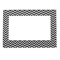 Modelo de zigzag de Chevron blanco y negro marcos magnéticos