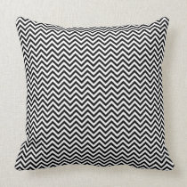 Modelo de zigzag de Chevron blanco y negro almohadas