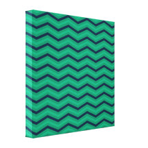 Modelo de zigzag de color verde oscuro impresión en lona estirada