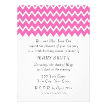 Modelo de zigzag de las rosas fuertes invitaciones personalizada